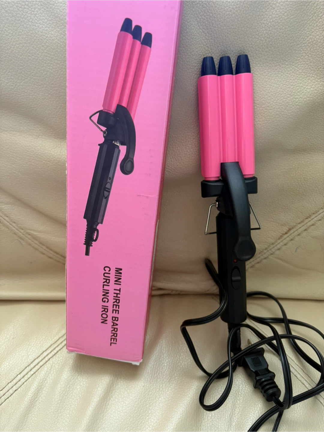 Mini Three Barrel Curling Iron - Pink - photo 2