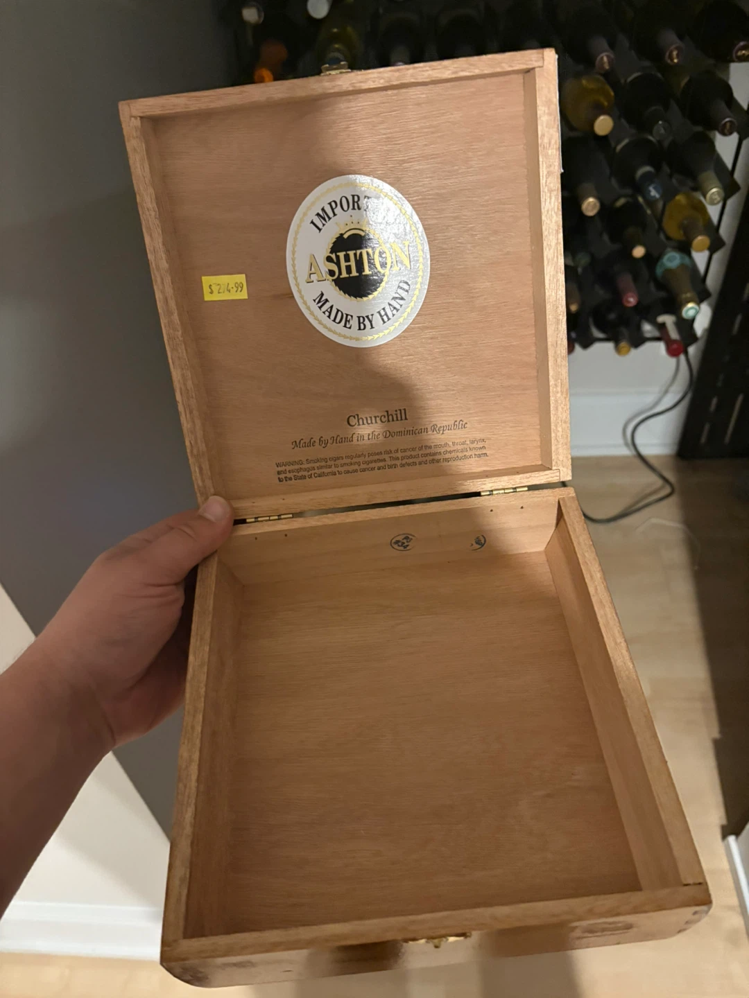 Ashton Churchill Empty Cigar Box