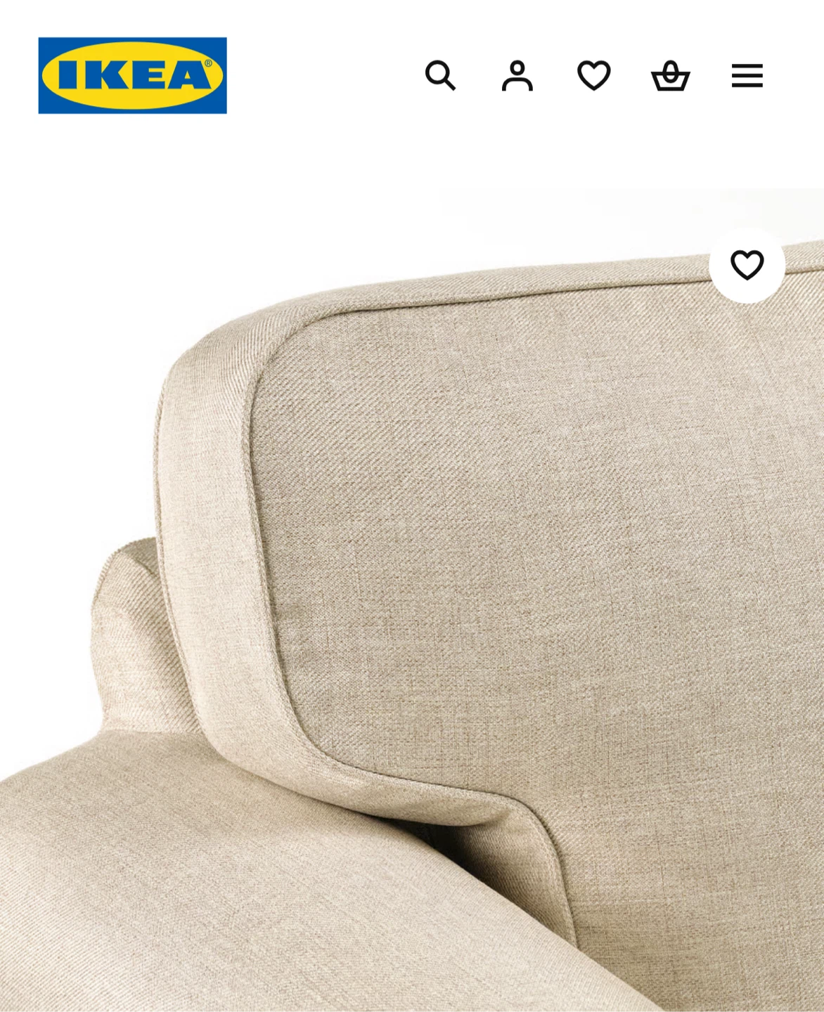 IKEA Uppland Loveseat with Chaise - Kilanda Light Beige - photo 5