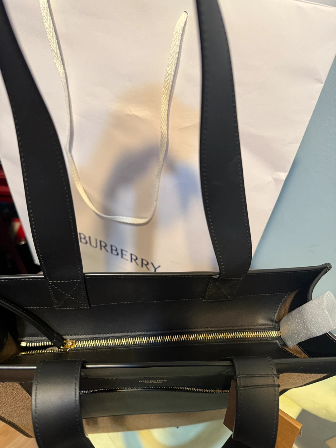 Burberry Canvas and Leather Tote Bag - photo 4