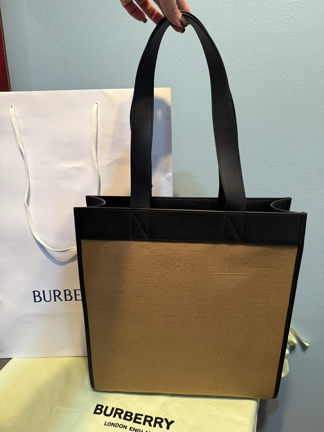 Burberry Canvas and Leather Tote Bag - photo 3