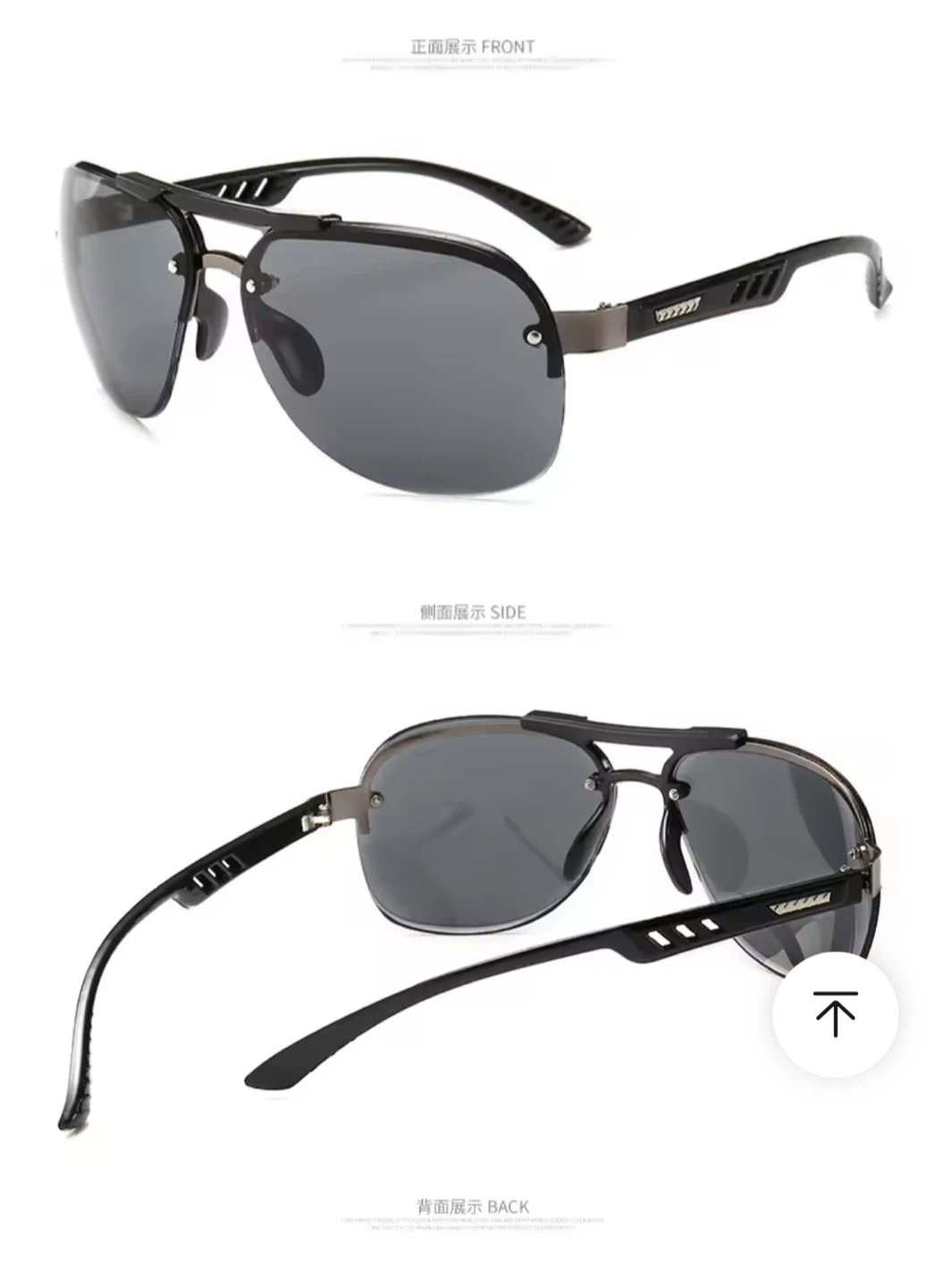 Aviator Sunglasses - Black - photo 3