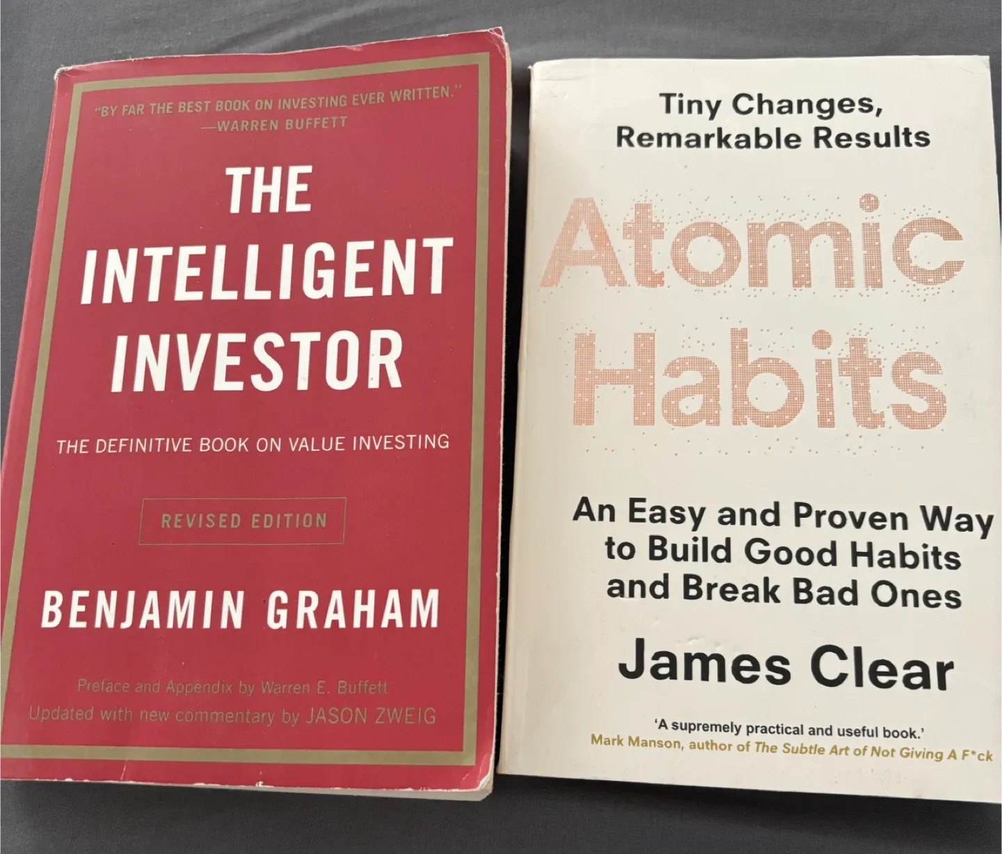The Intelligent Investor & Atomic Habits Books