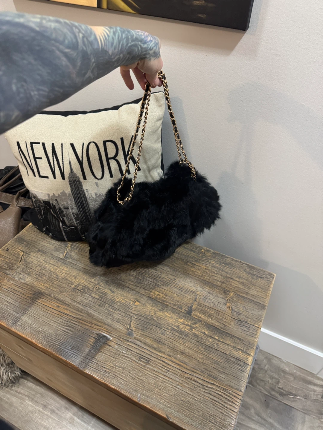 Fur evening bag - photo 5