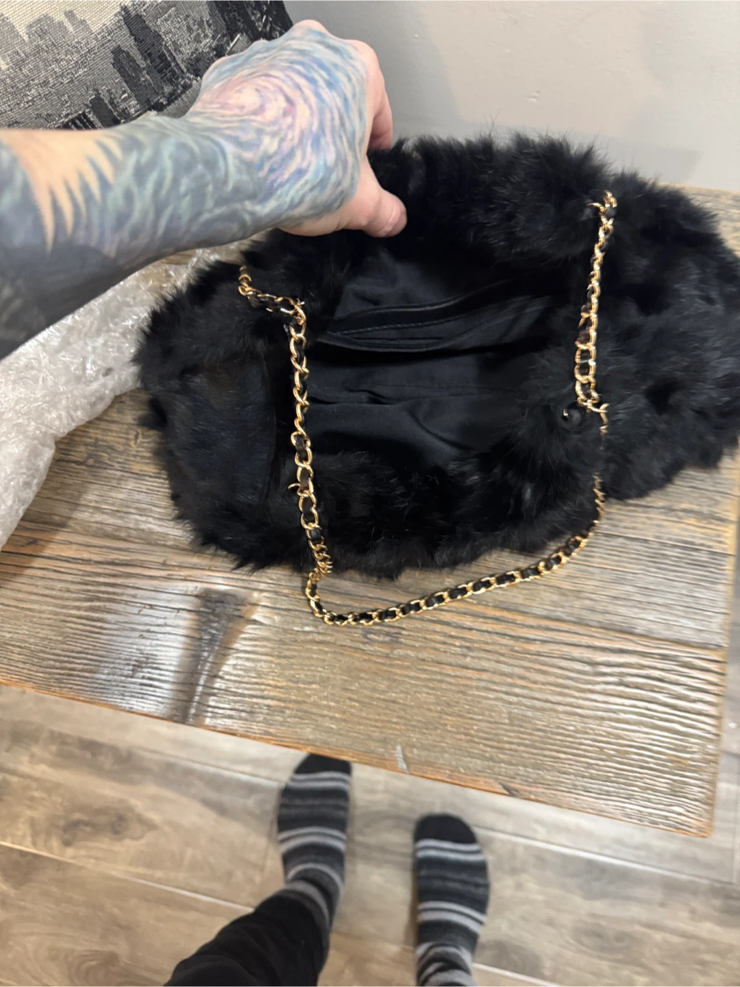 Fur evening bag - photo 4