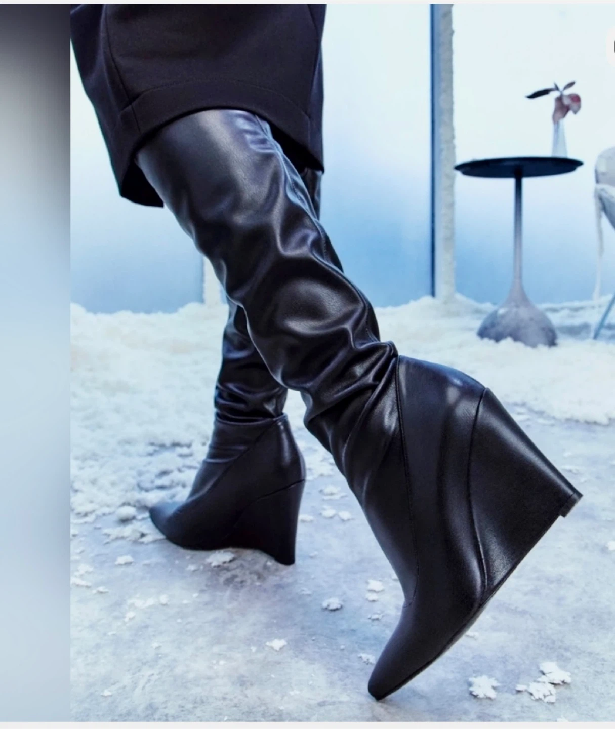 Vince Arlet Leather Over-the-Knee Wedge Boots - photo 2