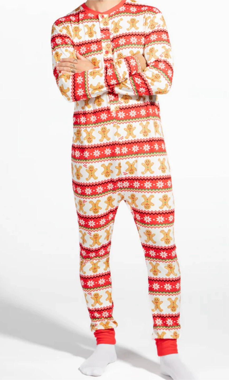 LazyOne Gingerbread Onesie - Men’s XL