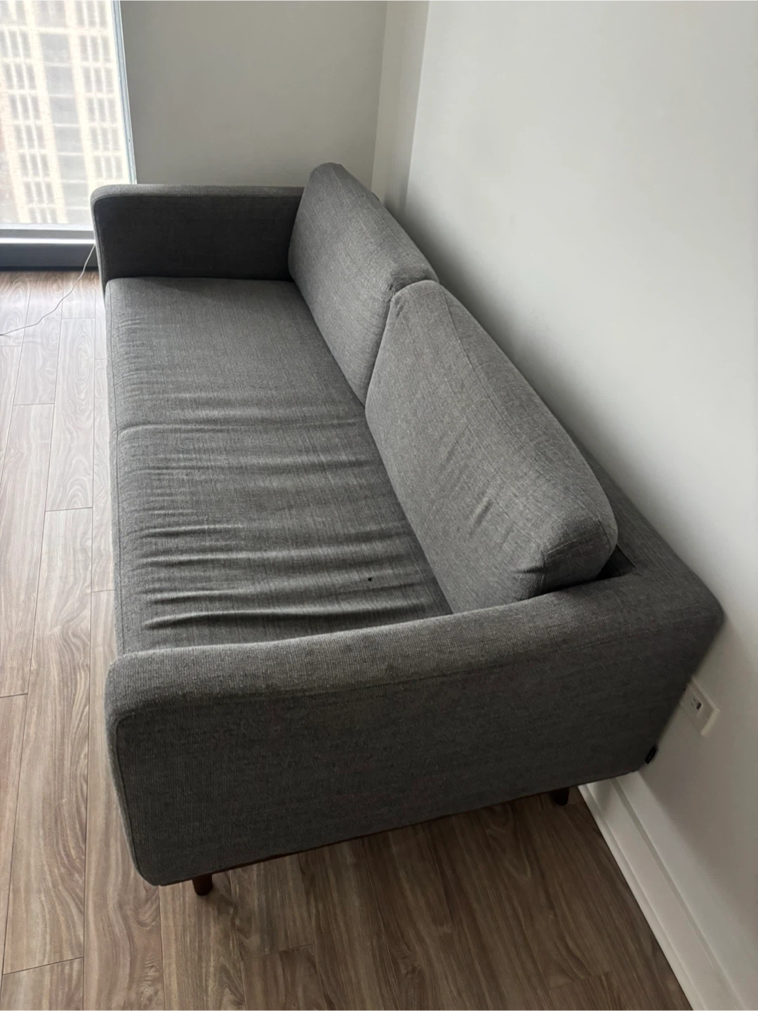 Gray Sofa - 79.6" Wide - photo 3