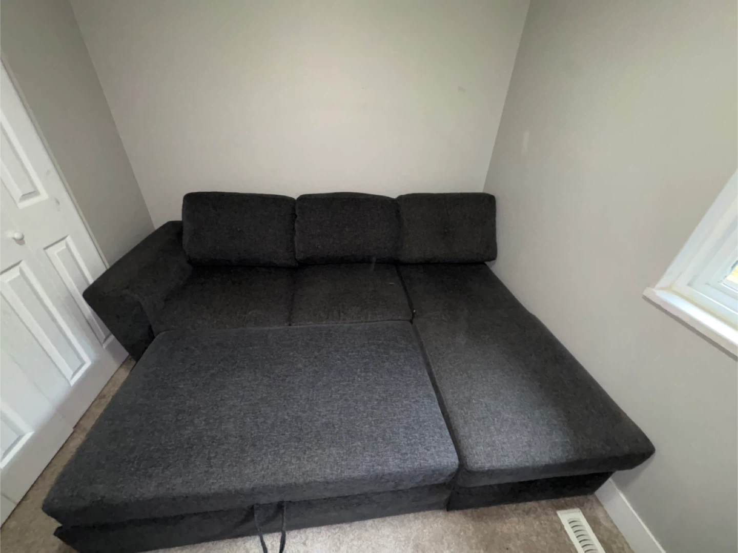Dark Grey Sectional Sofa with Storage - photo 4