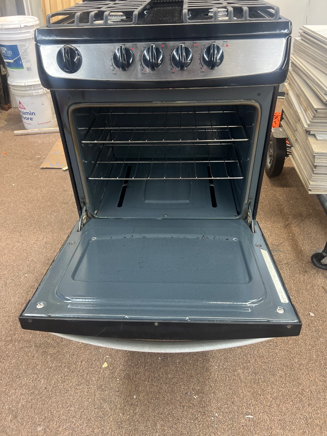 Gas Range Stove - Black and Stainless Steel - photo 3