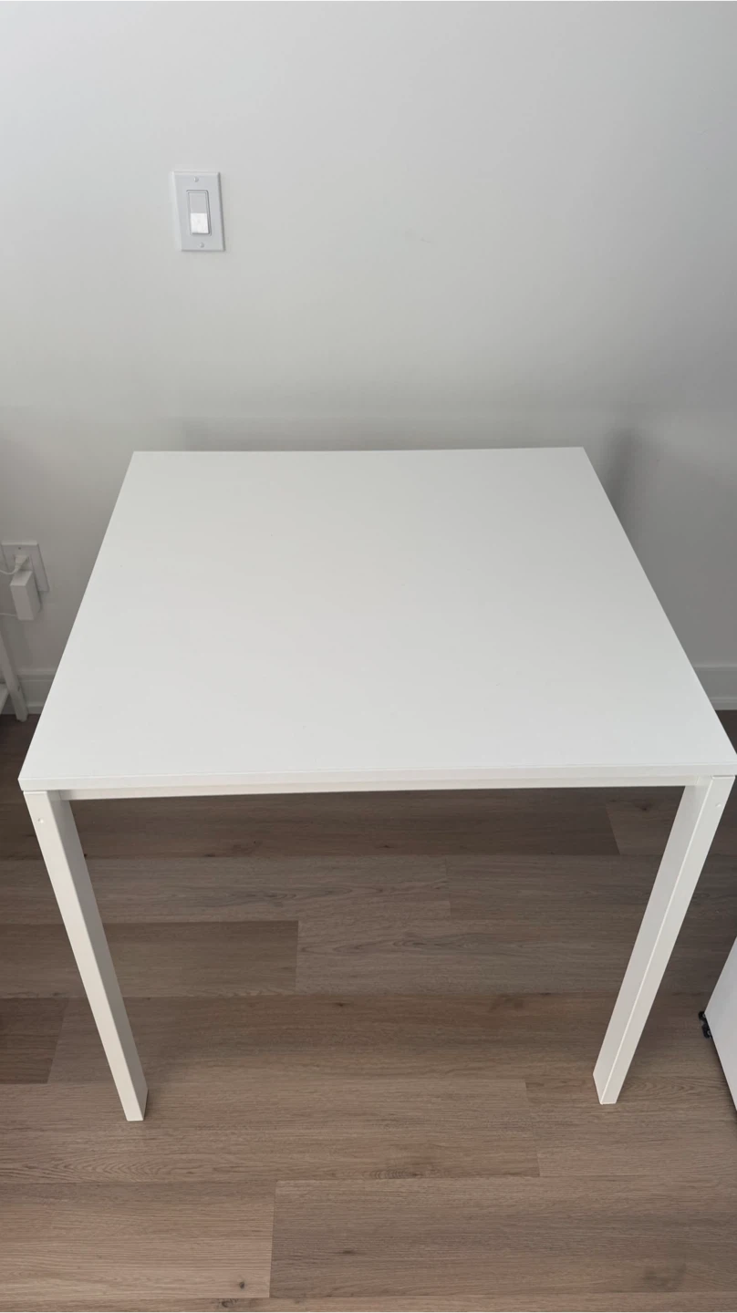 IKEA White Table & Chair Set - photo 2