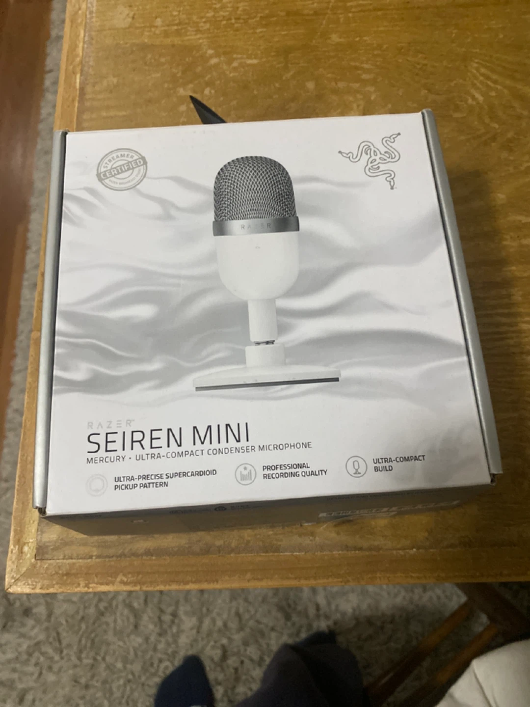 Razer Seiren Mini Microphone - Mercury White
