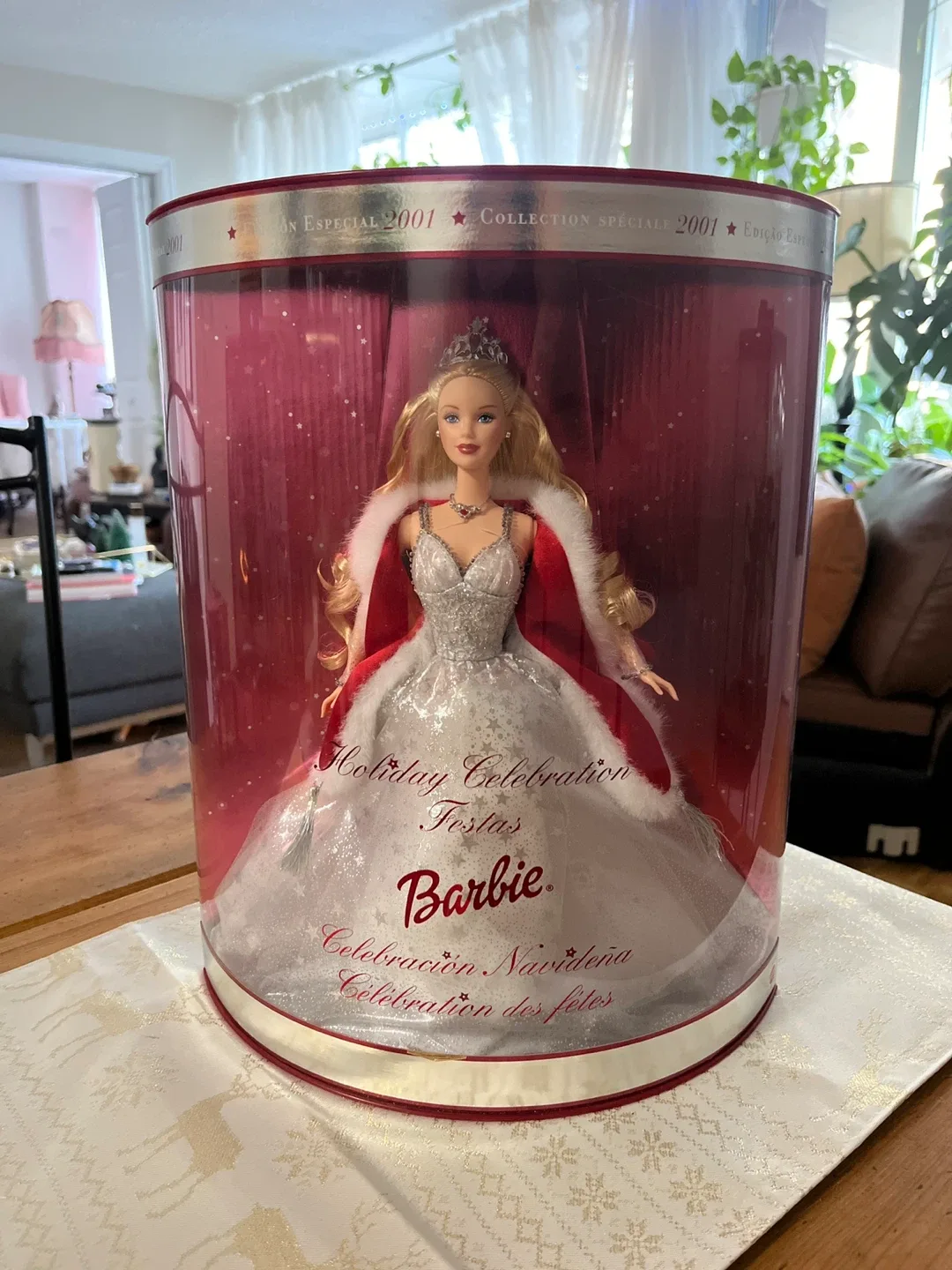 2001 Holiday Celebration Barbie Doll, Never Opened, Like New
