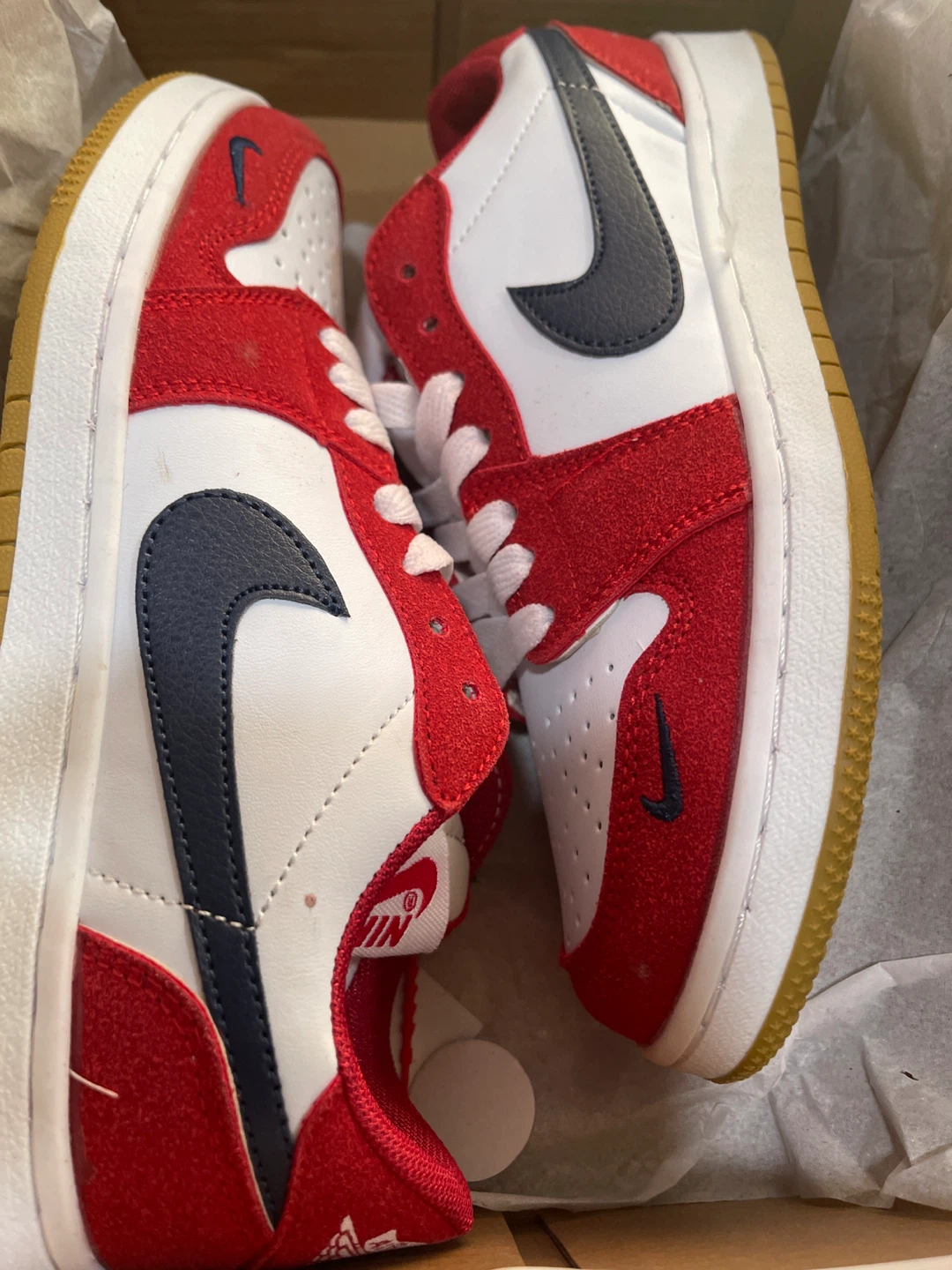 Nike Court Vision Low Red/White Size US 6.5