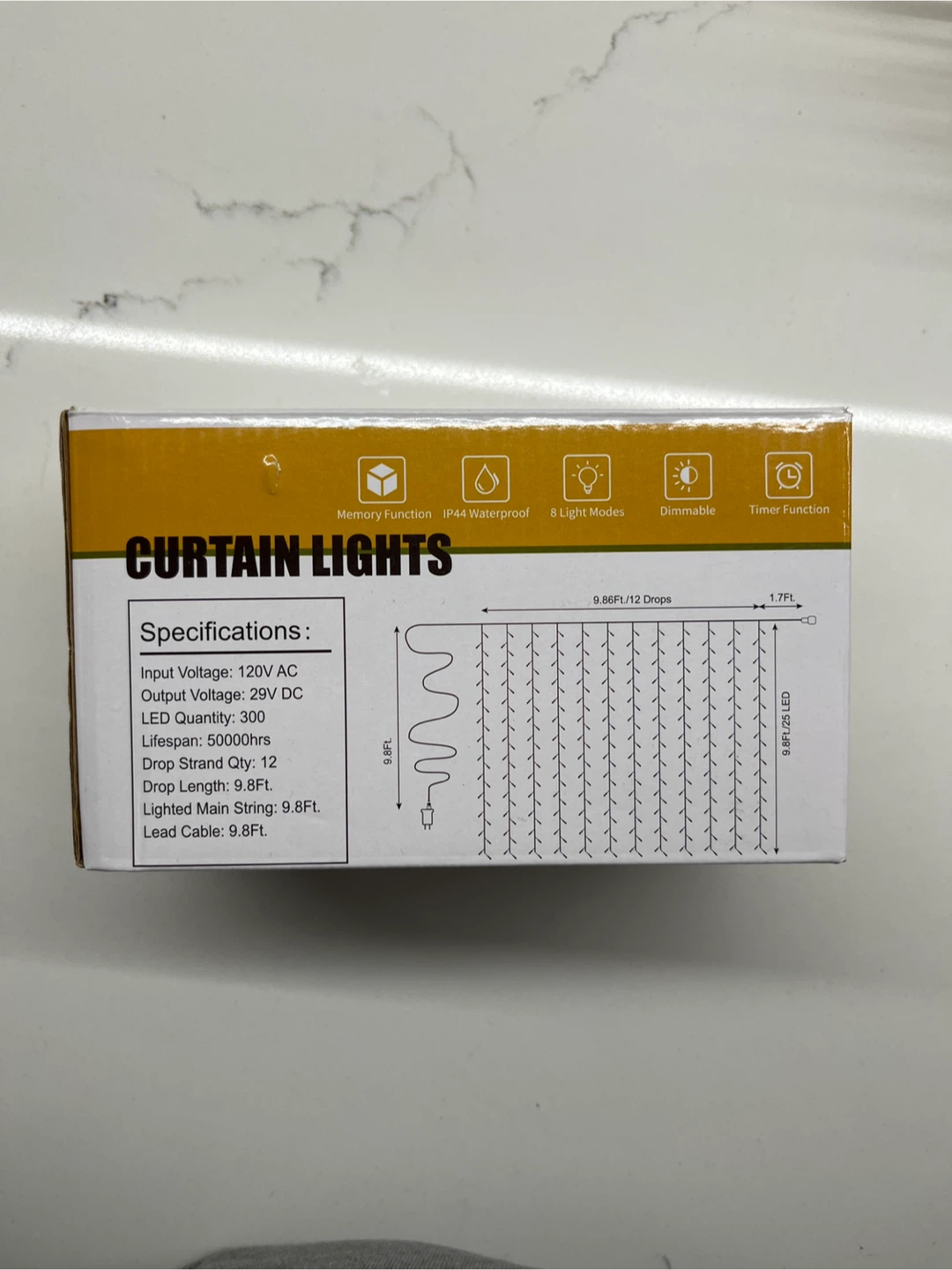 Curtain Lights, 300 LED, Indoor/Outdoor - photo 3