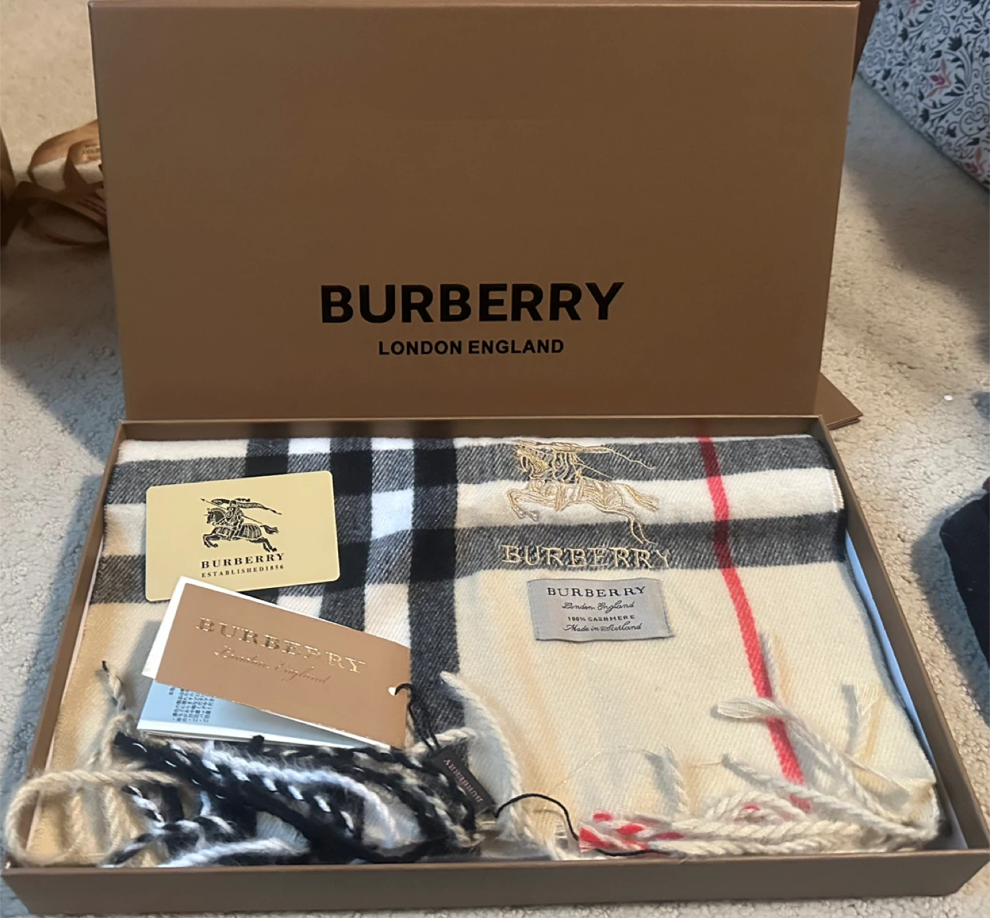 Burberry Cashmere Scarf - New!