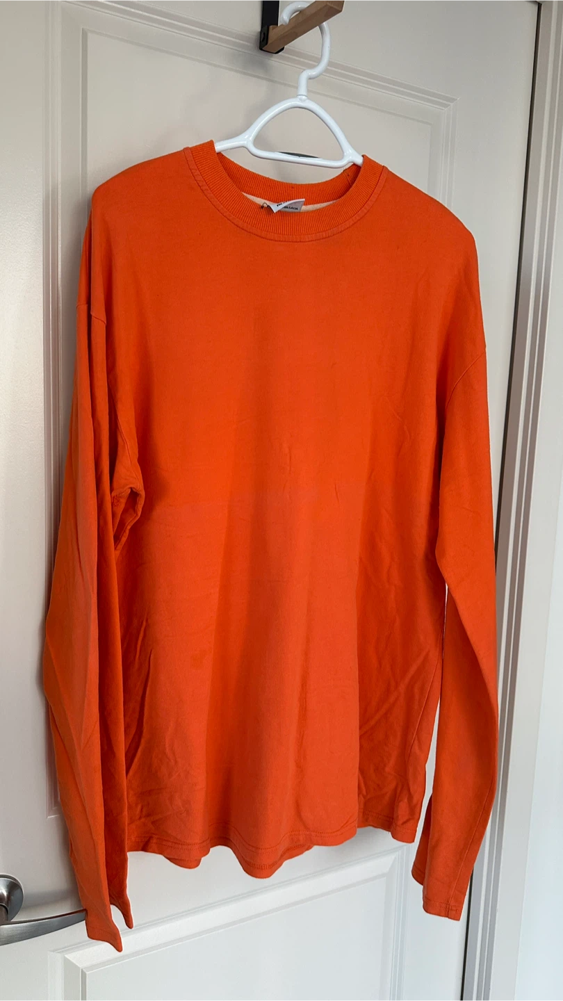 Vetements Orange Long Sleeve Top