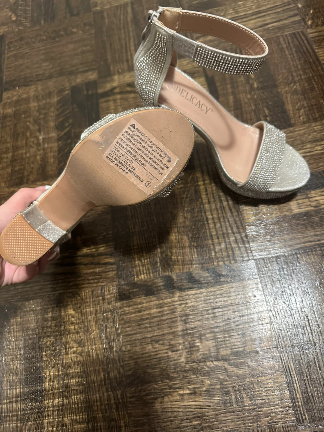 Delicacy Silver Heels - Size 5 - photo 4