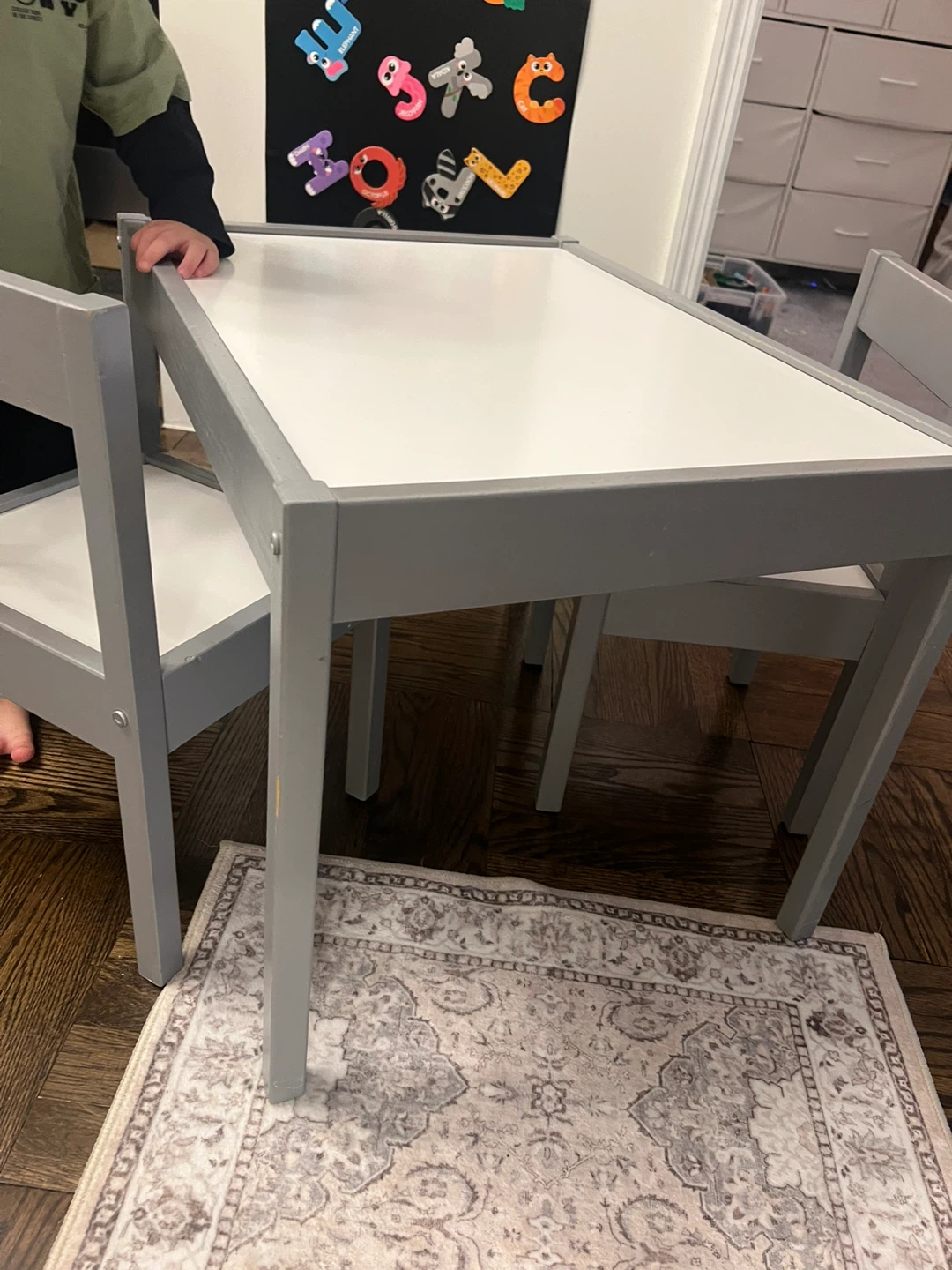 Kids Table & Chair Set - Grey and white - photo 2