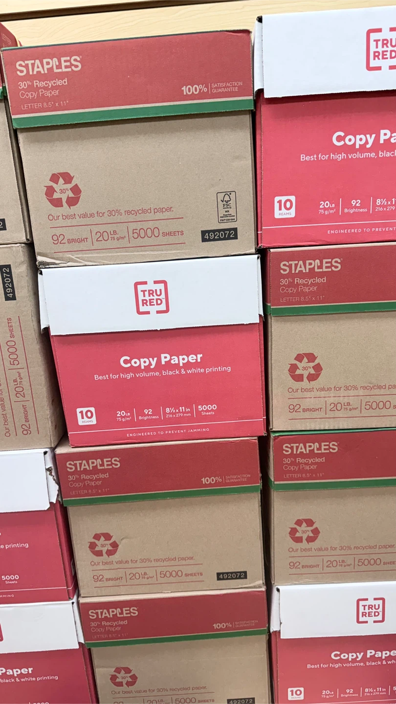 Staples & Tru Red Copy Paper - 5000 Sheets - photo 2