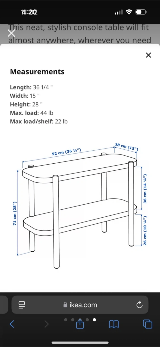 Selling Ikea Console Table - photo 2