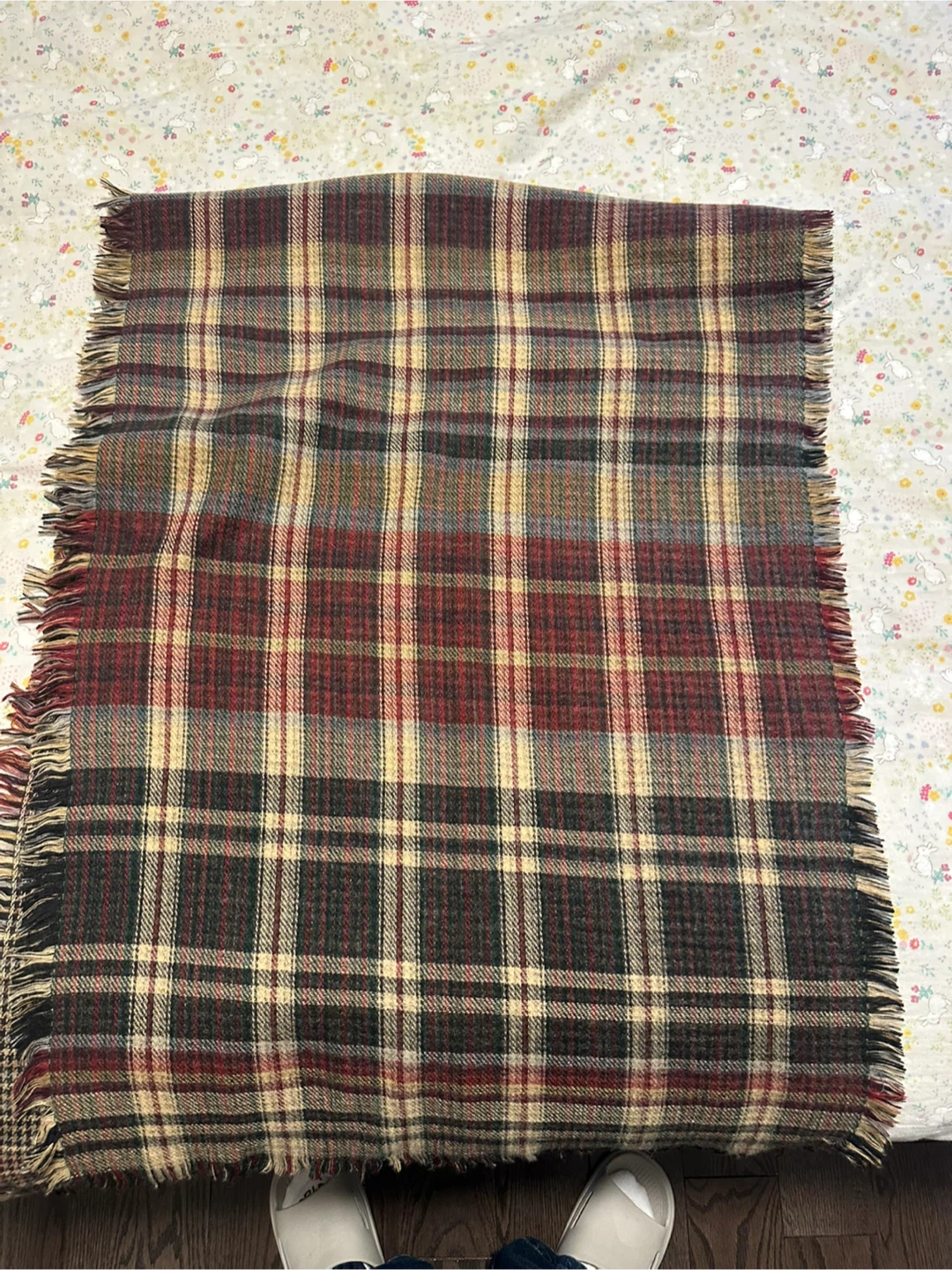 Wool Throw scarf Plaid Pattern