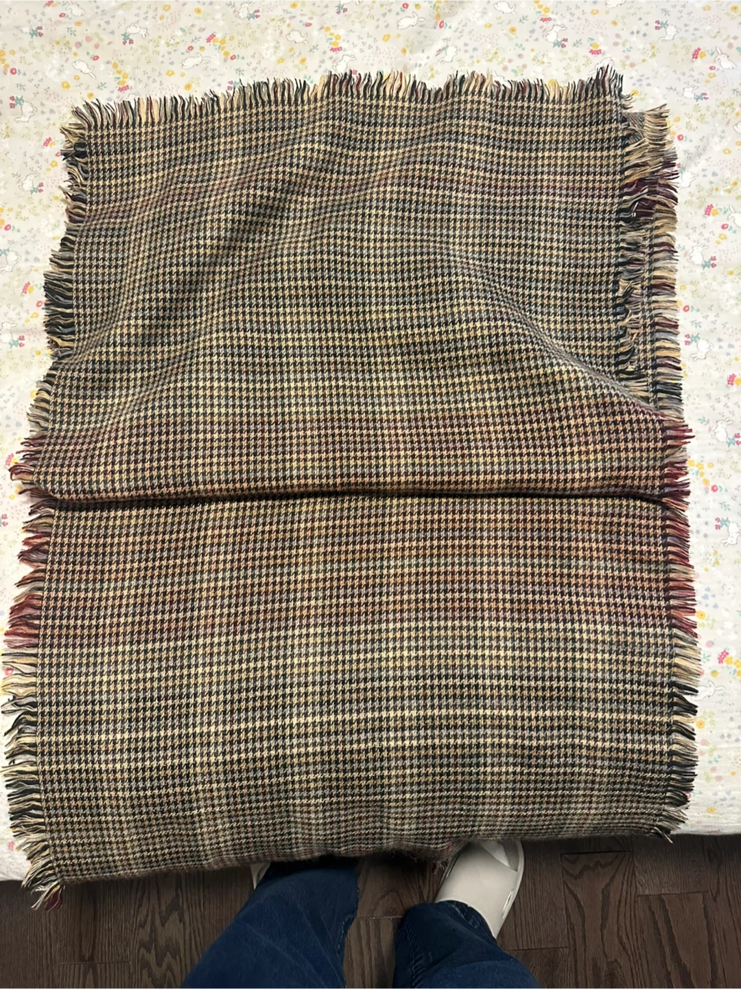 Wool Throw scarf Plaid Pattern - photo 2