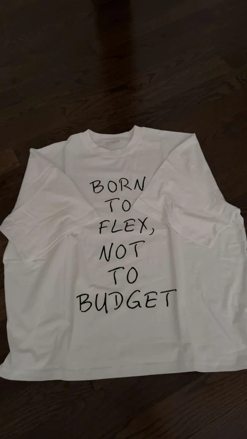 White T-shirt - Born to Flex