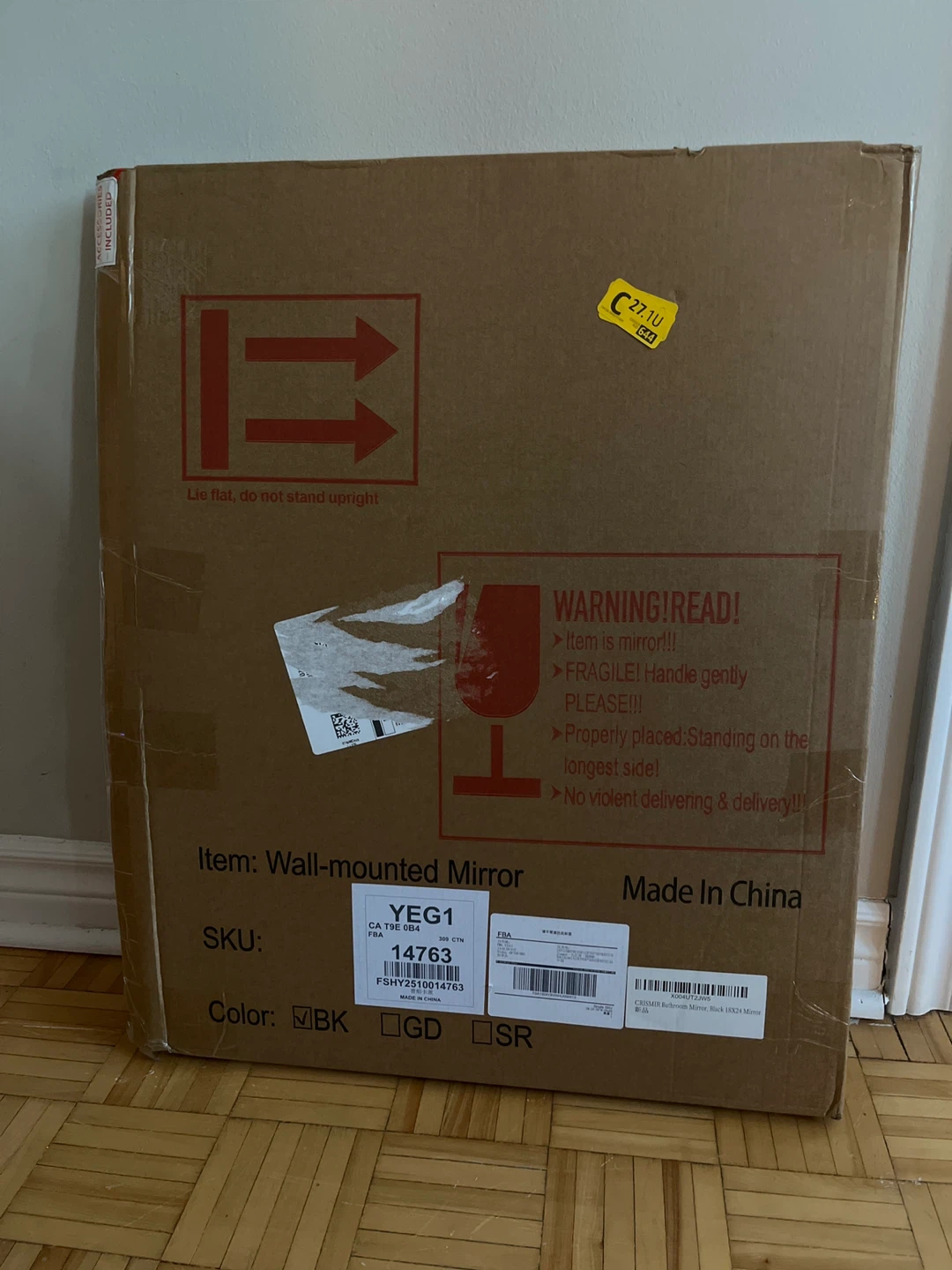 Wall-mounted Mirror - Black Frame (New In Box) - photo 5