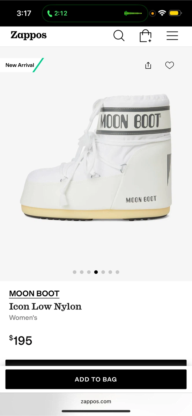 Moon Boot Icon Low Nylon White - US 7/8.5 - photo 2