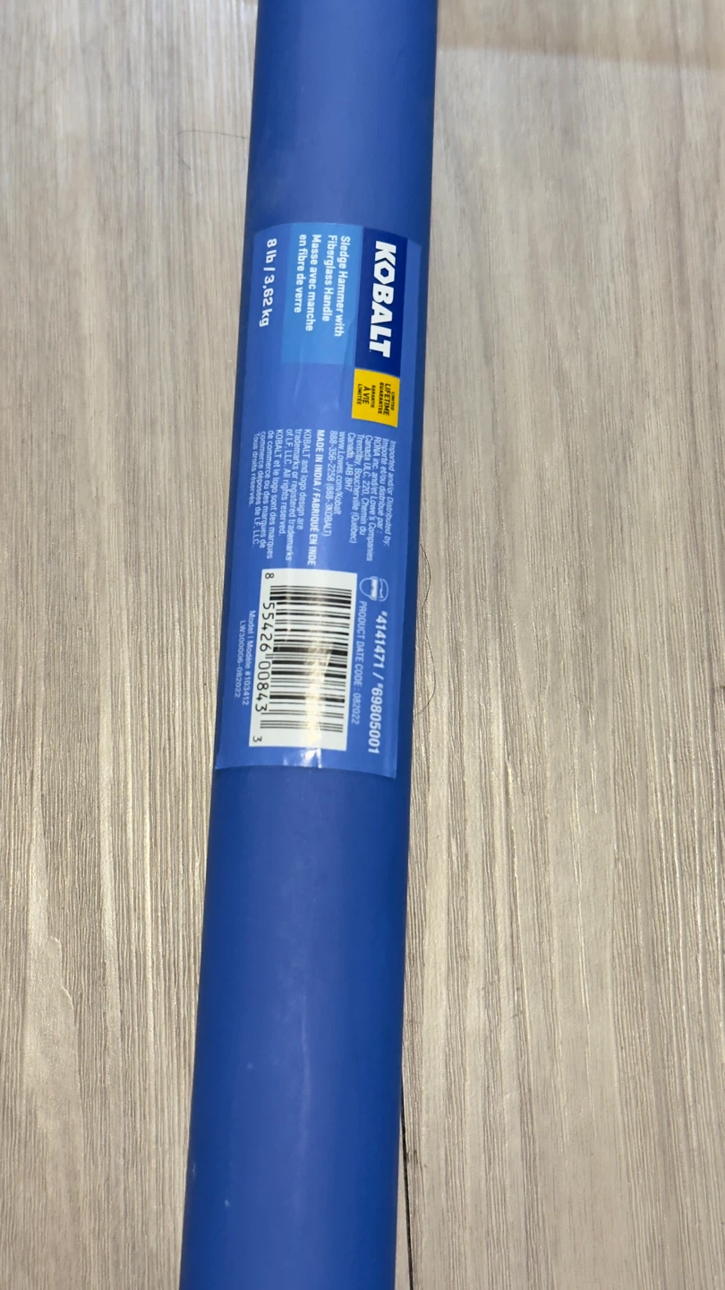 Kobalt Tempered High Carbon Steel and Fibreglass Sledge Hammer. - photo 2