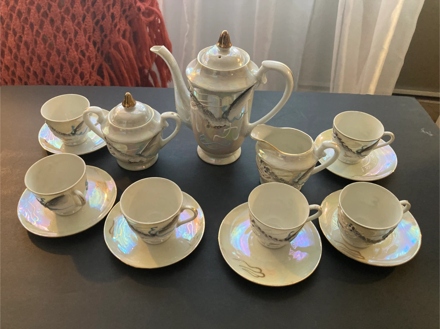 Vintage Japanese Dragon Tea/coffee Set