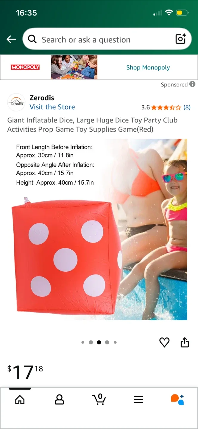 Giant Inflatable Dice - Red