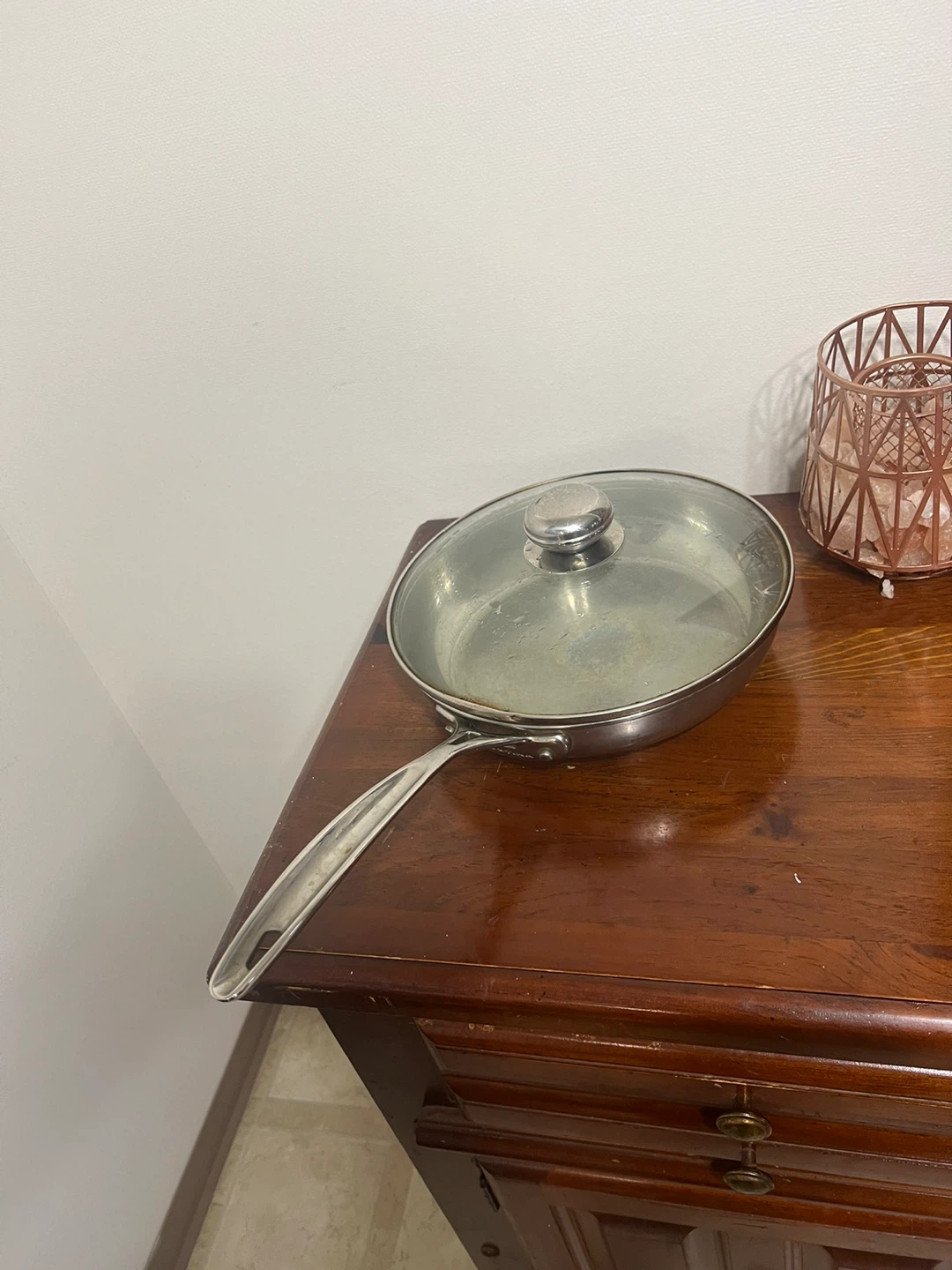 Stainless Steel Frying Pan with Lid - photo 2