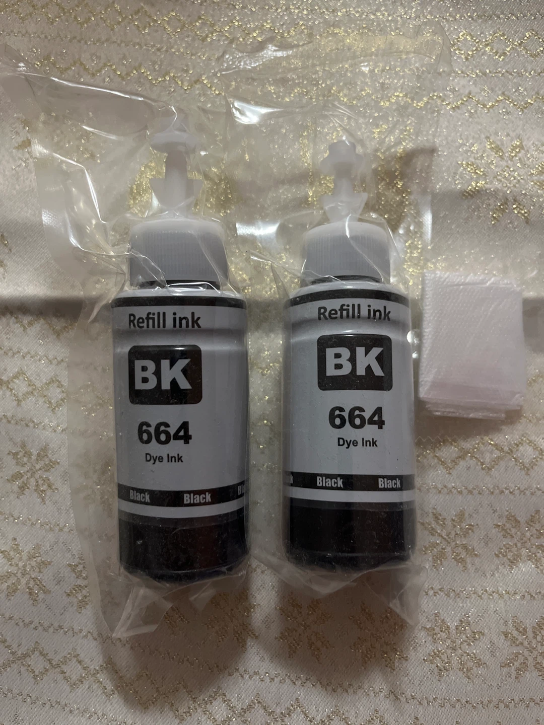 Sealed Epson 664 Black Ink Refill Bottles