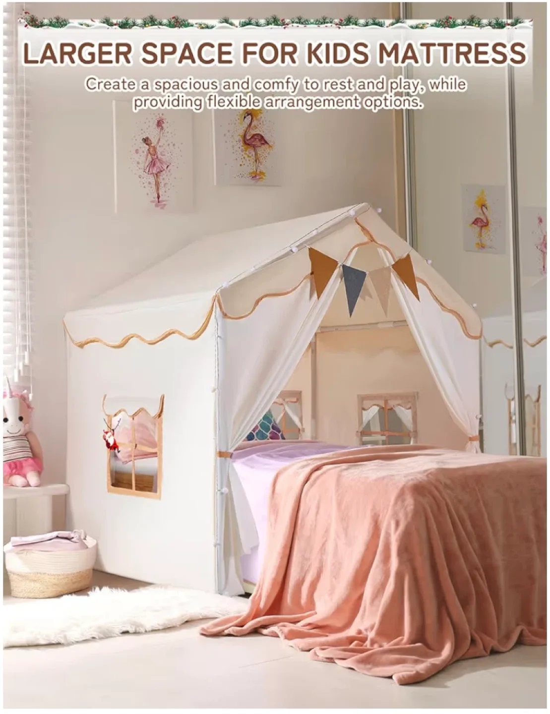 Kids Indoor/Outdoor Play Tent - Accommodates 4 Kids