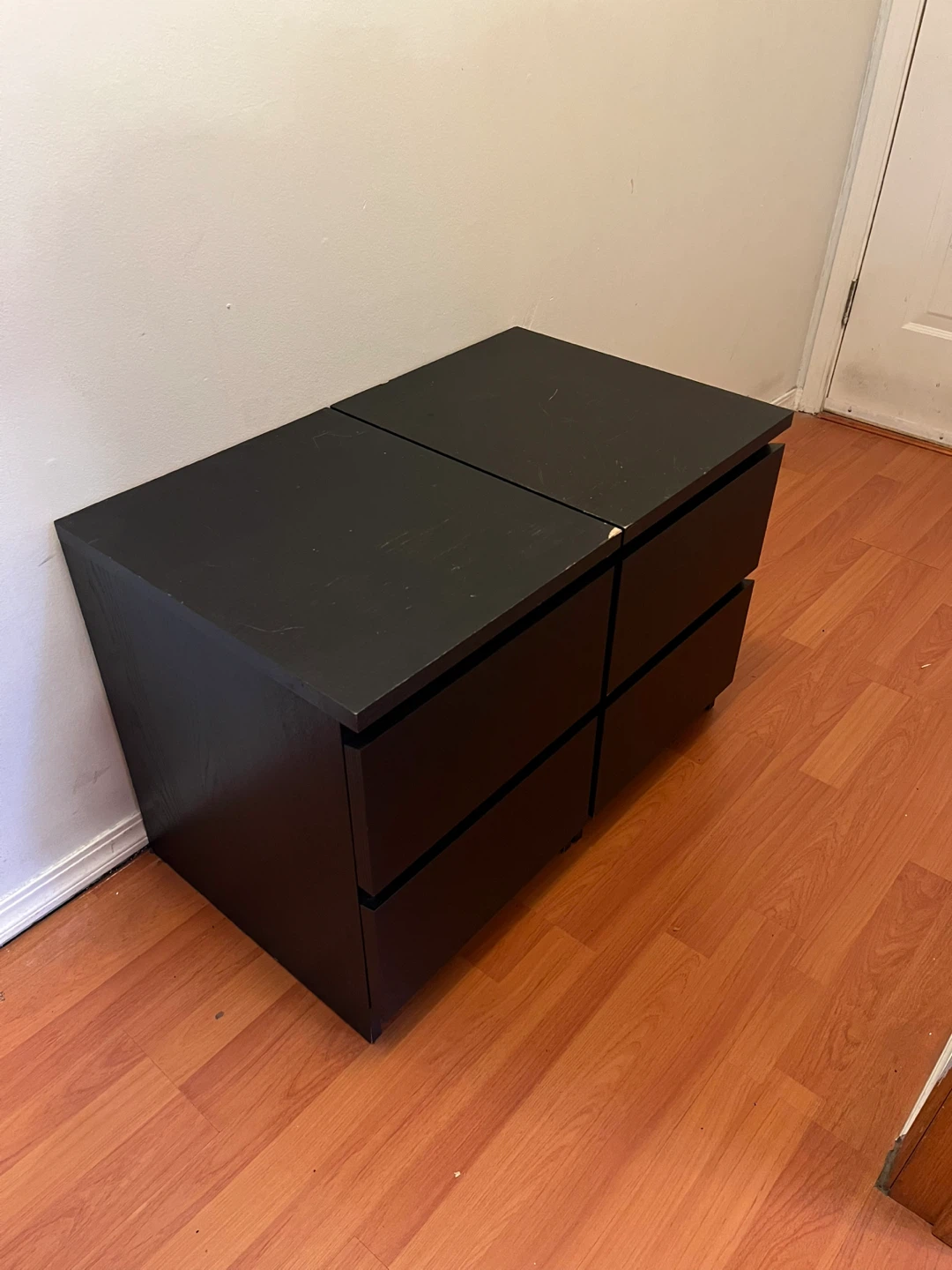 IKEA Malm Black-Brown night stands