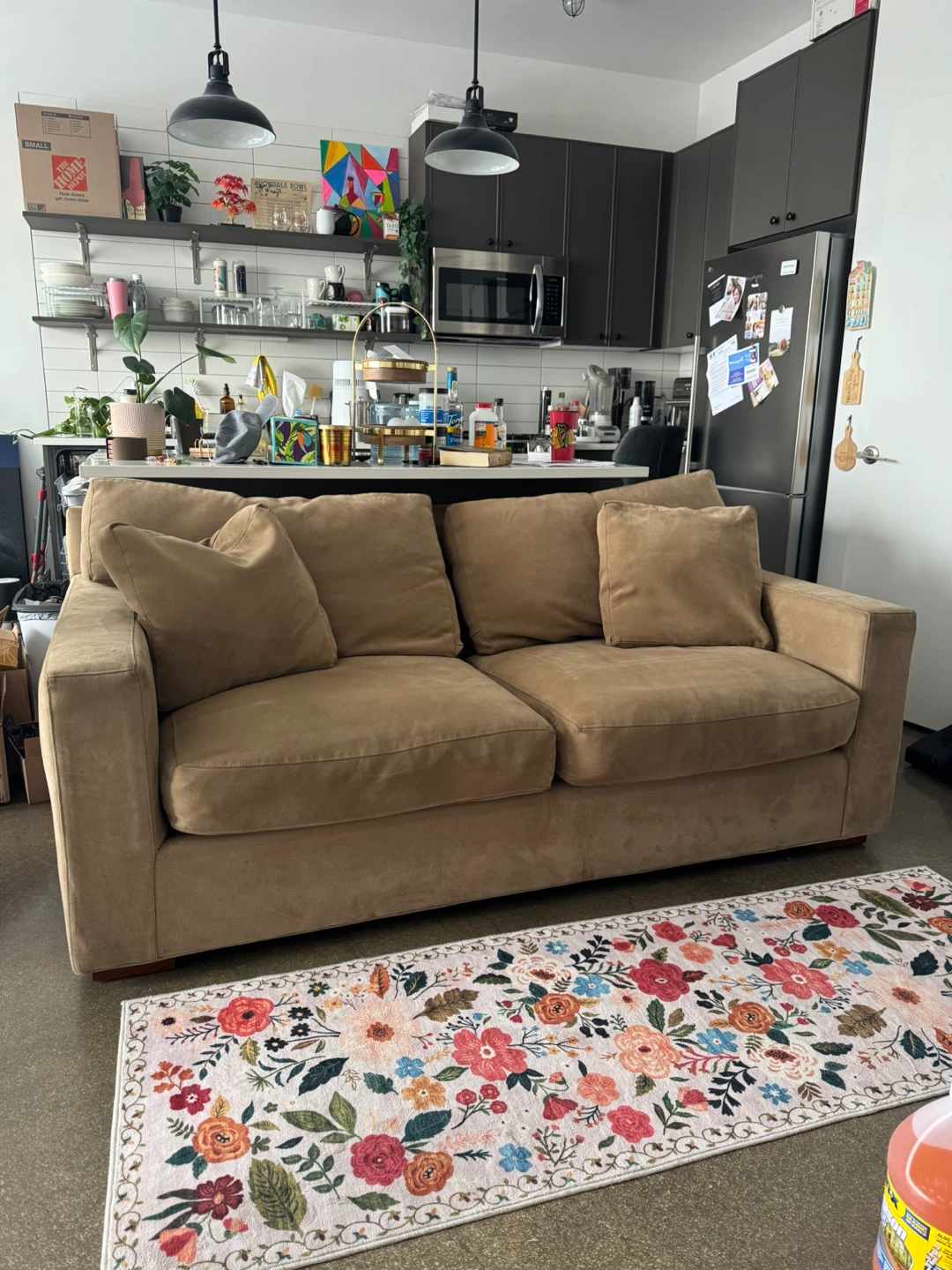 Crate & Barrel Axis Sofa Couch with pull out bed