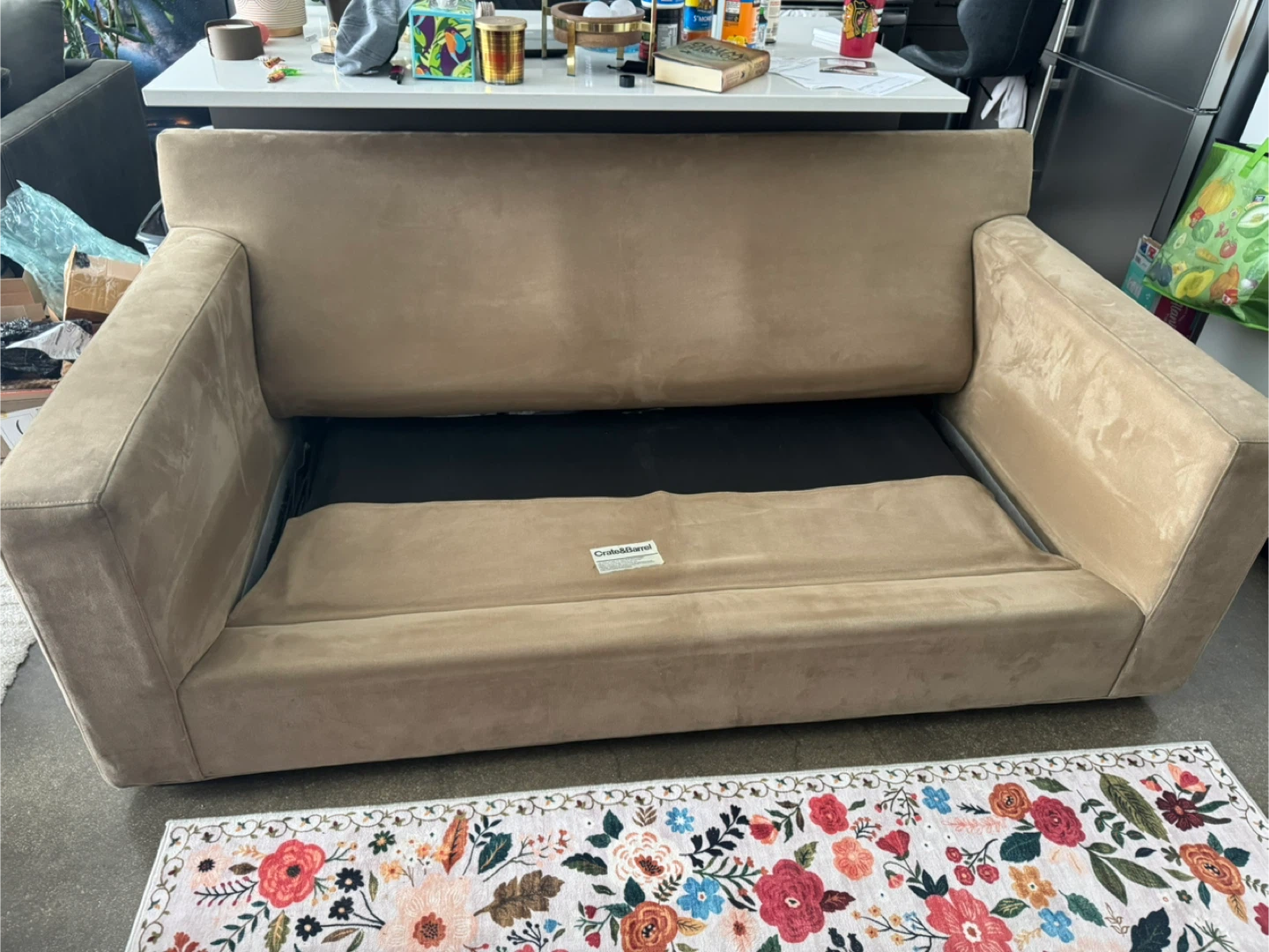 Crate & Barrel Axis Sofa Couch with pull out bed - photo 2