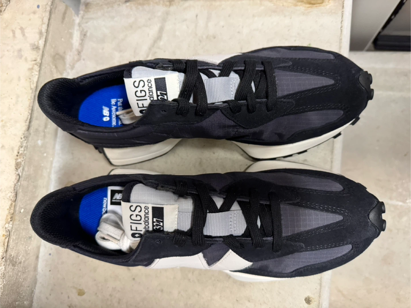 New Balance x FIGS 327 Black White US 8 men - photo 2