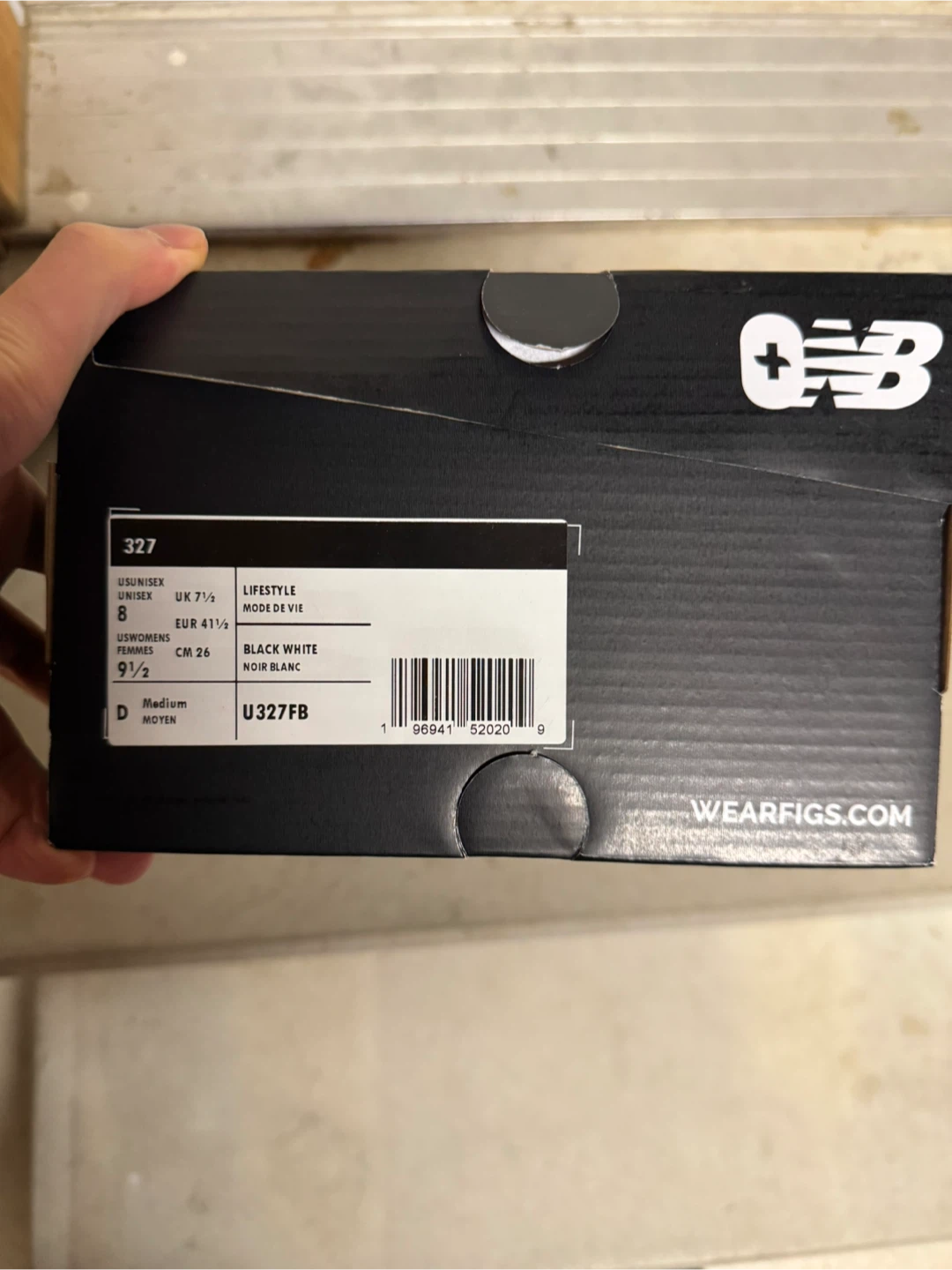 New Balance x FIGS 327 Black White US 8 men - photo 3