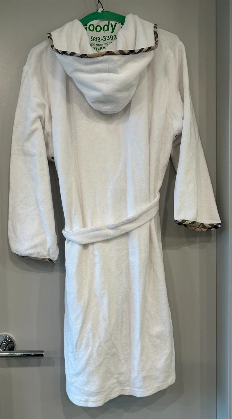Authentic Burberry London White Bath Robe - Size M - photo 2