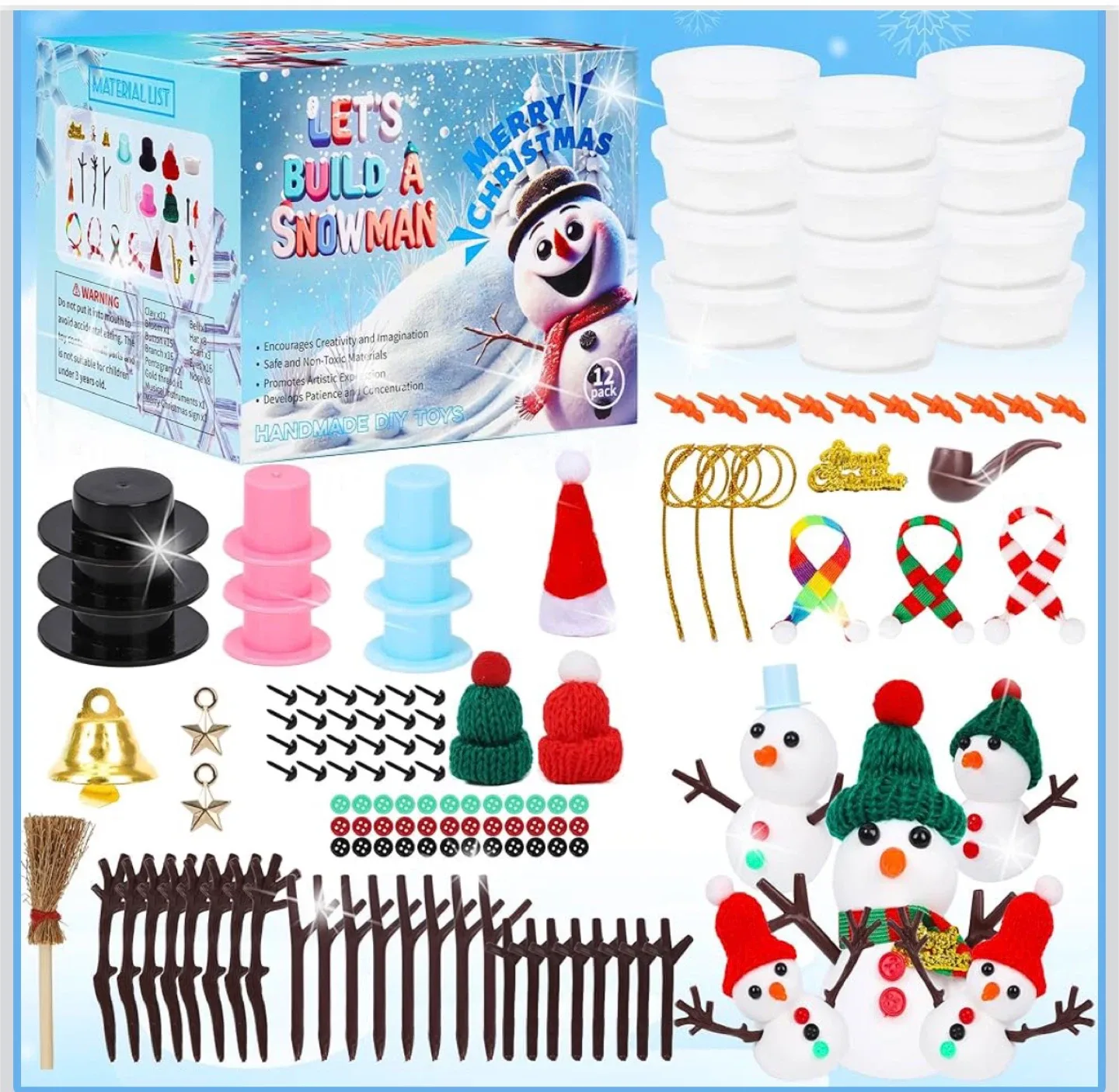 Let's Build a Snowman DIY Kit - New!