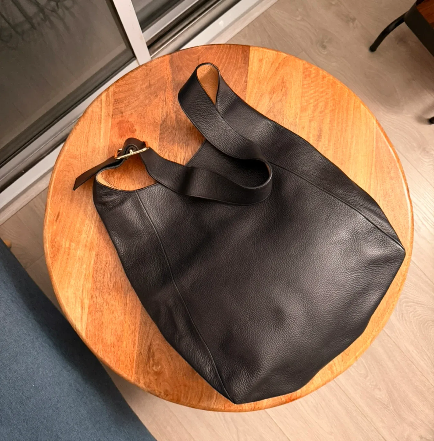 COS Curved Leather Tote Bag - 100% Leather