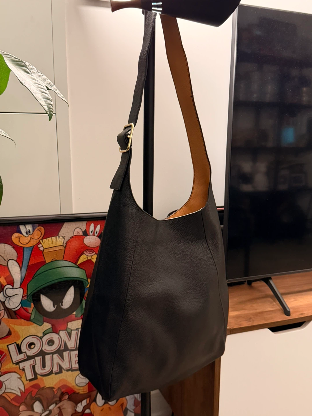 COS Curved Leather Tote Bag - 100% Leather - photo 2