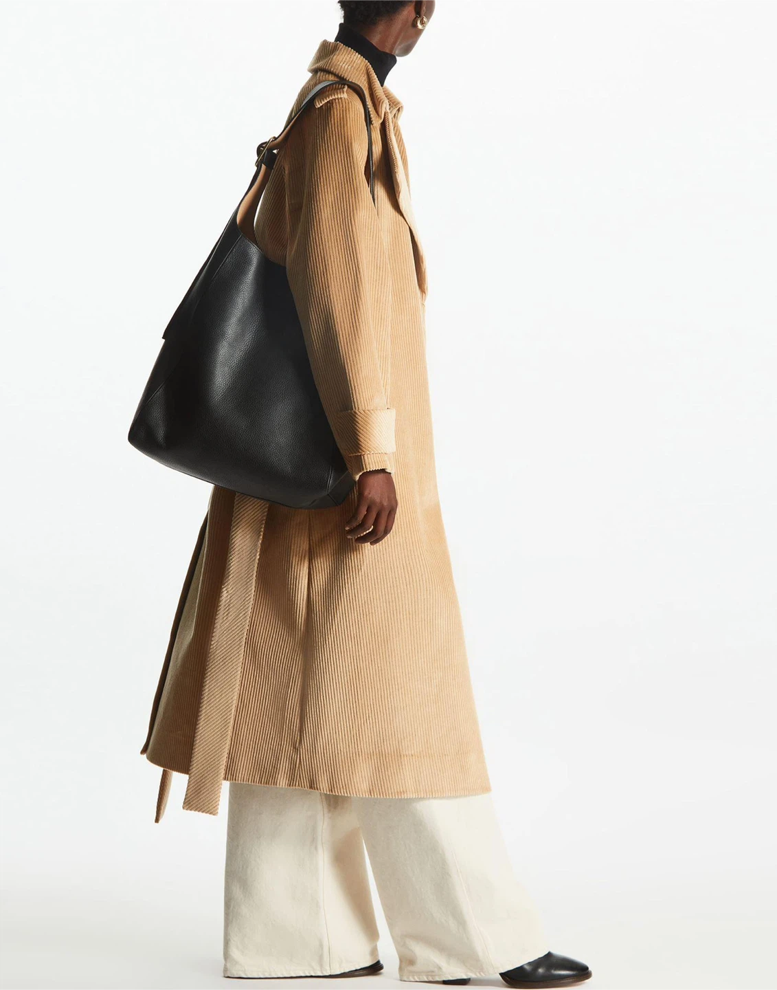 COS Curved Leather Tote Bag - 100% Leather - photo 5