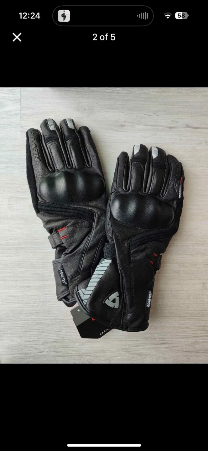 REVIT Leather Motorcycle Long Gloves