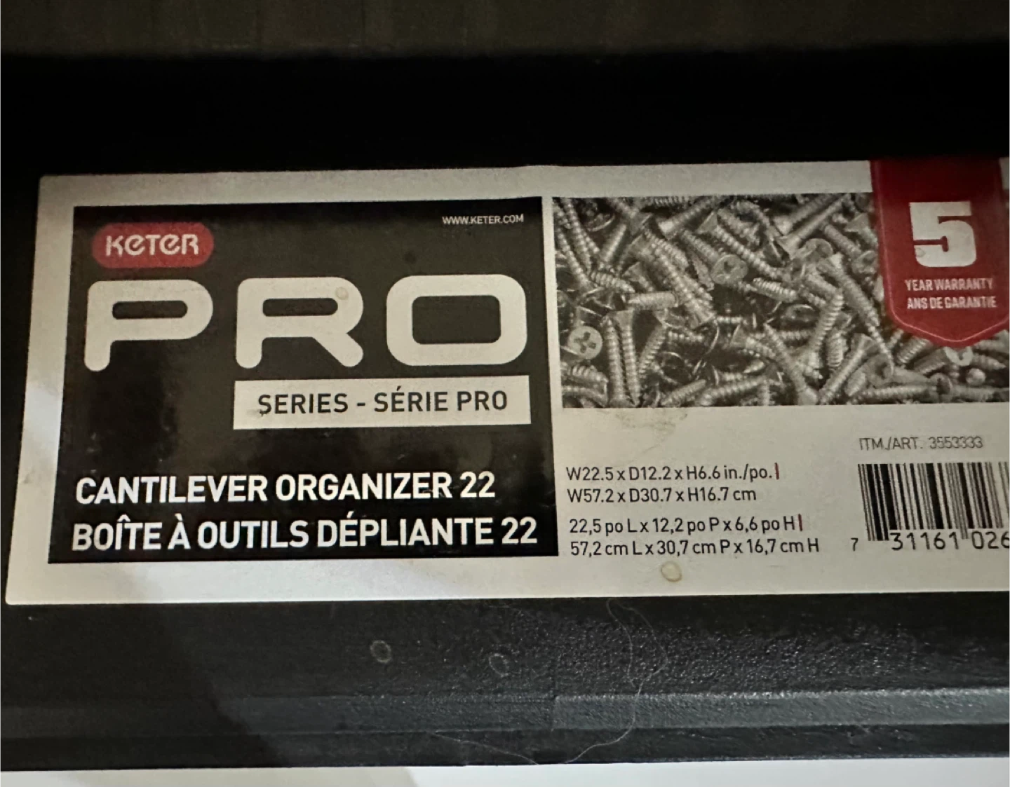 Keter Pro Cantilever Tool Box/Organizer 22 - photo 5