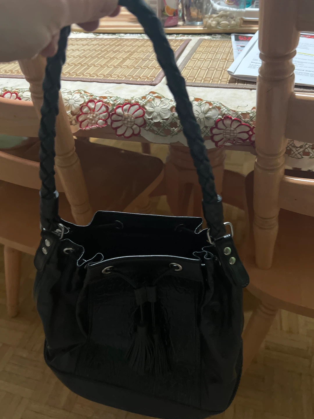 Black Leather Bucket Bag - photo 2