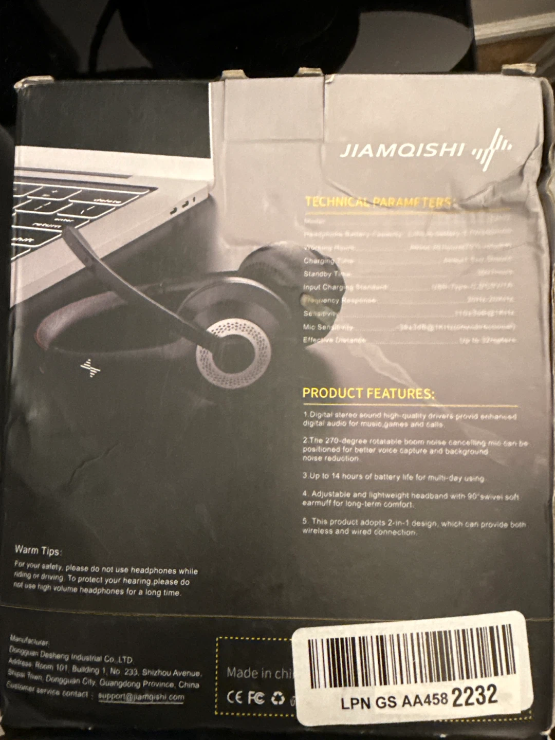 JIAMQISHI Computer Headset EH02 - photo 2